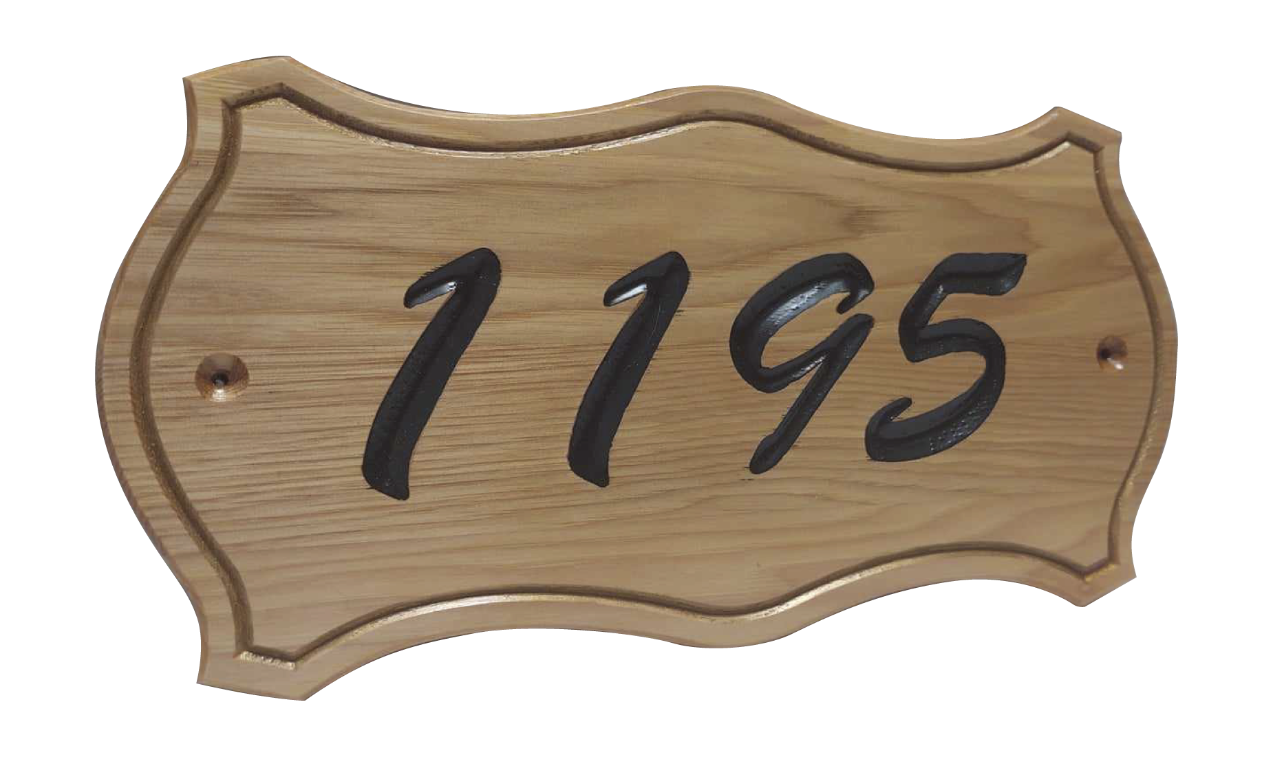 Plaque d'adresse en bois personnalisable gravure sur mesure durable élégante