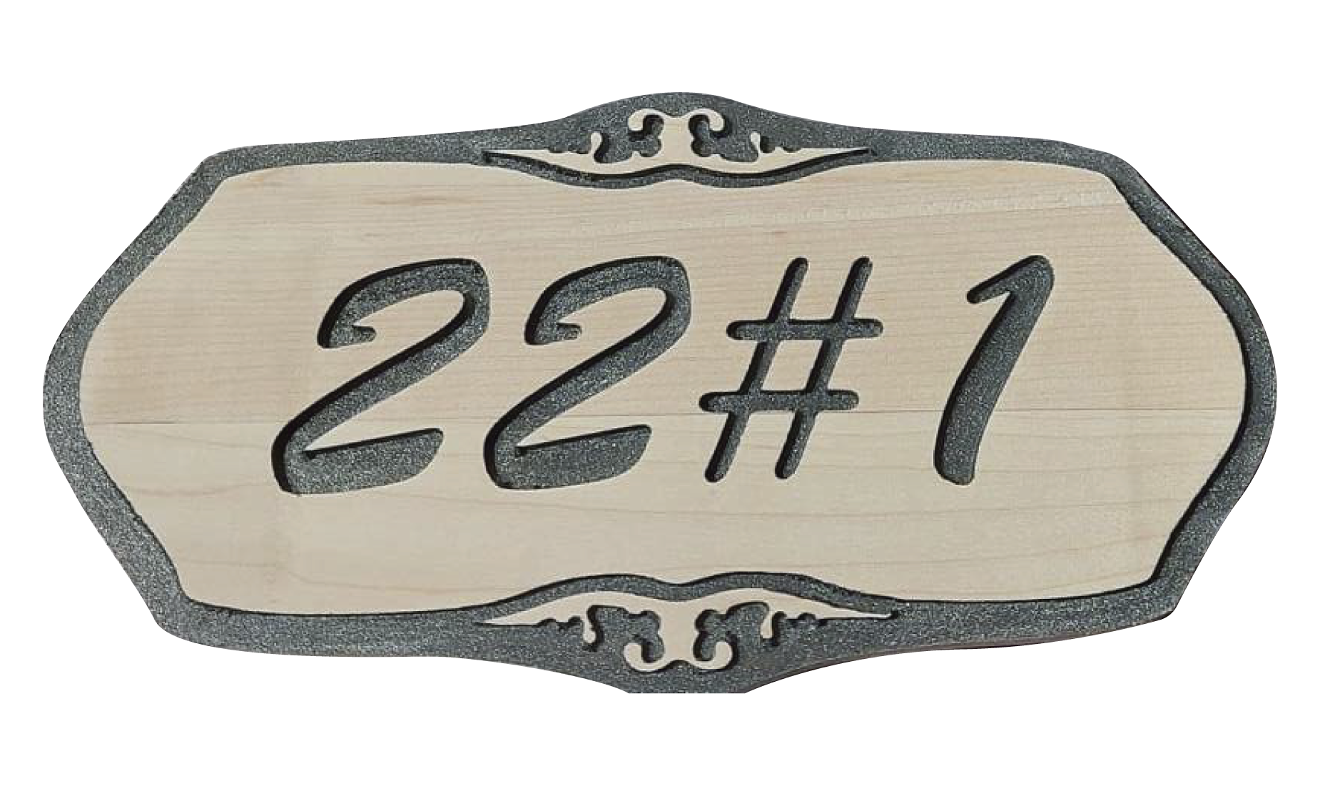 Plaque d'adresse personnalisable bois massif gravée sur mesure élégante durable