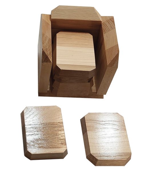 Sous-verre érable angulaire bois massif finition artisanale design moderne durable