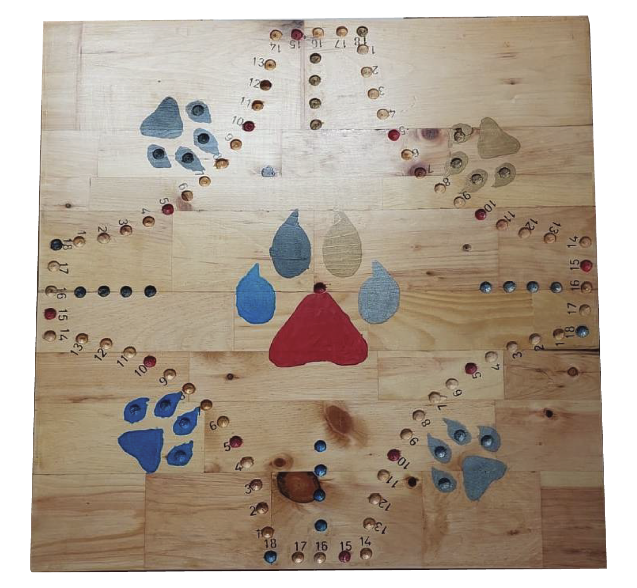 Jeu de Toc pleine grandeur en bois fait main durable convivial stratégique