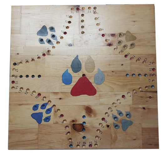 Jeu de Toc pleine grandeur en bois fait main durable convivial stratégique