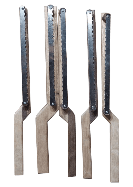 Couteau à pain en noyer artisanal lame acier inoxydable durable élégant