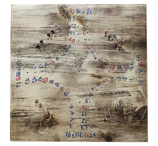 Jeu de Toc format voyage en bois compact fait main durable convivial